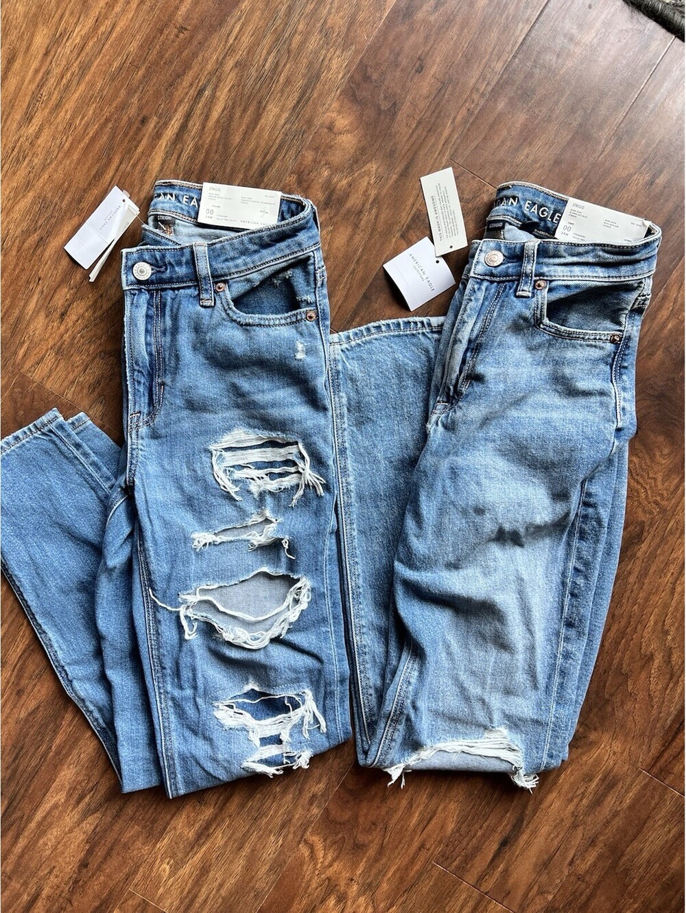 American Eagle Lot Of 2 Mom Jeans Size 00 New With Tags!